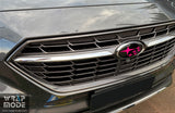 2022 WRX Wagon Badge Overlay - Pink Front