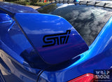 Subaru WRX 2010 - 2021 Wing End Plate Decal - STI - Black