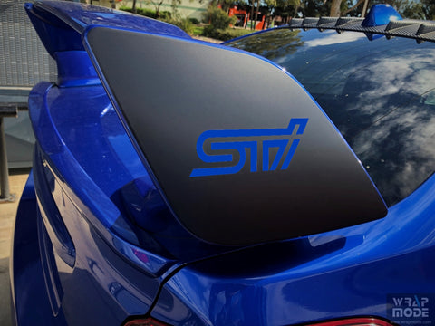 Subaru WRX 2010 - 2021 Wing End Plate Overlay - STI Logo Cutout