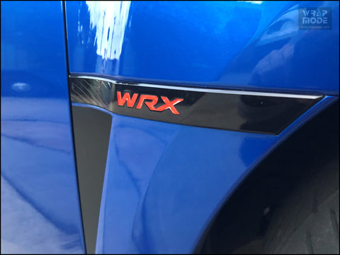 wrx fender logo lettering overlay