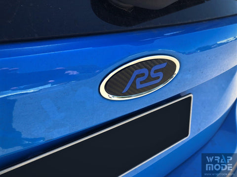 Ford Focus RS rear badge overlay - blue