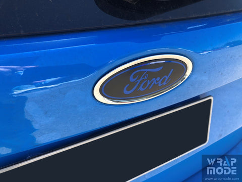 Ford Focus RS rear badge overlay - blue logo