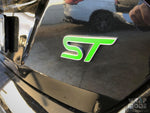 Ford Focus Mk II 2012-2014 ST Badge Overlay  Rear Green