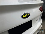 Kia Cerato 2018-2021 Front and Rear Badge Overlay KIA Logo - Yellow