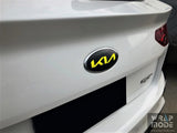 Kia Cerato 2018-2021 Front and Rear Badge Overlay KIA Logo - Yellow