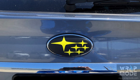 Subaru Levorg 2014-2020 Rear badge overlay - Yellow