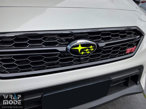 Subaru WRX STI 2015-2021 Badge Overlay - Fluro Front