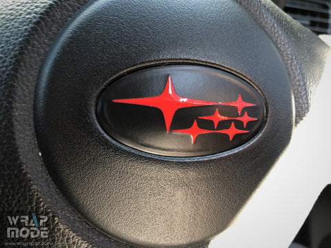 Subrau Steering wheel badge overlay