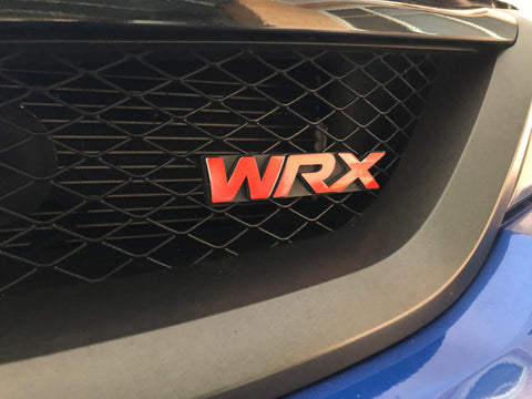 WRX Front Grille Logo overlay 2009-2014 Red